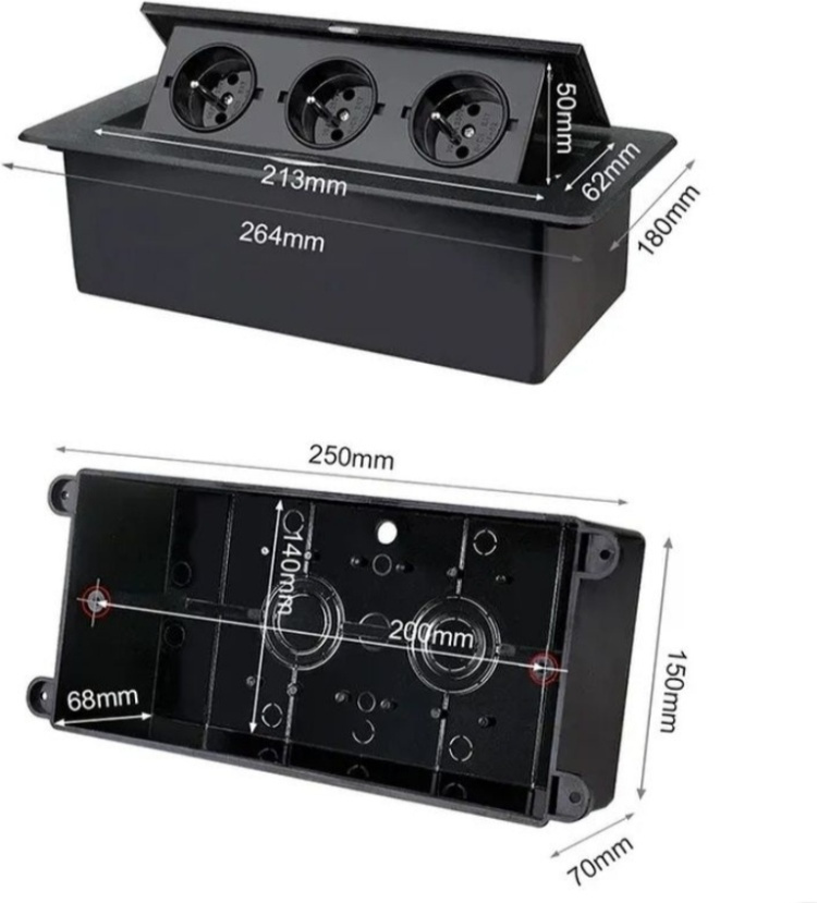 Настольная розетка, встраиваемая розетка, настольный лючок