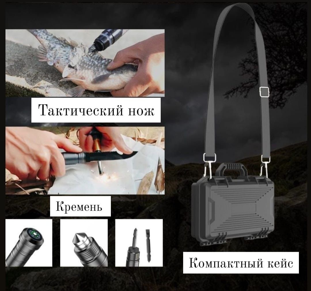 Набор для выживания с лопатой и топориком